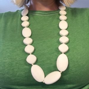 White Teething Necklace